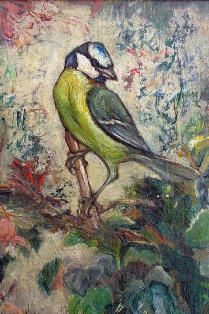 Marie van Waning-Stevels - bird. Dutch painter 1874-1943