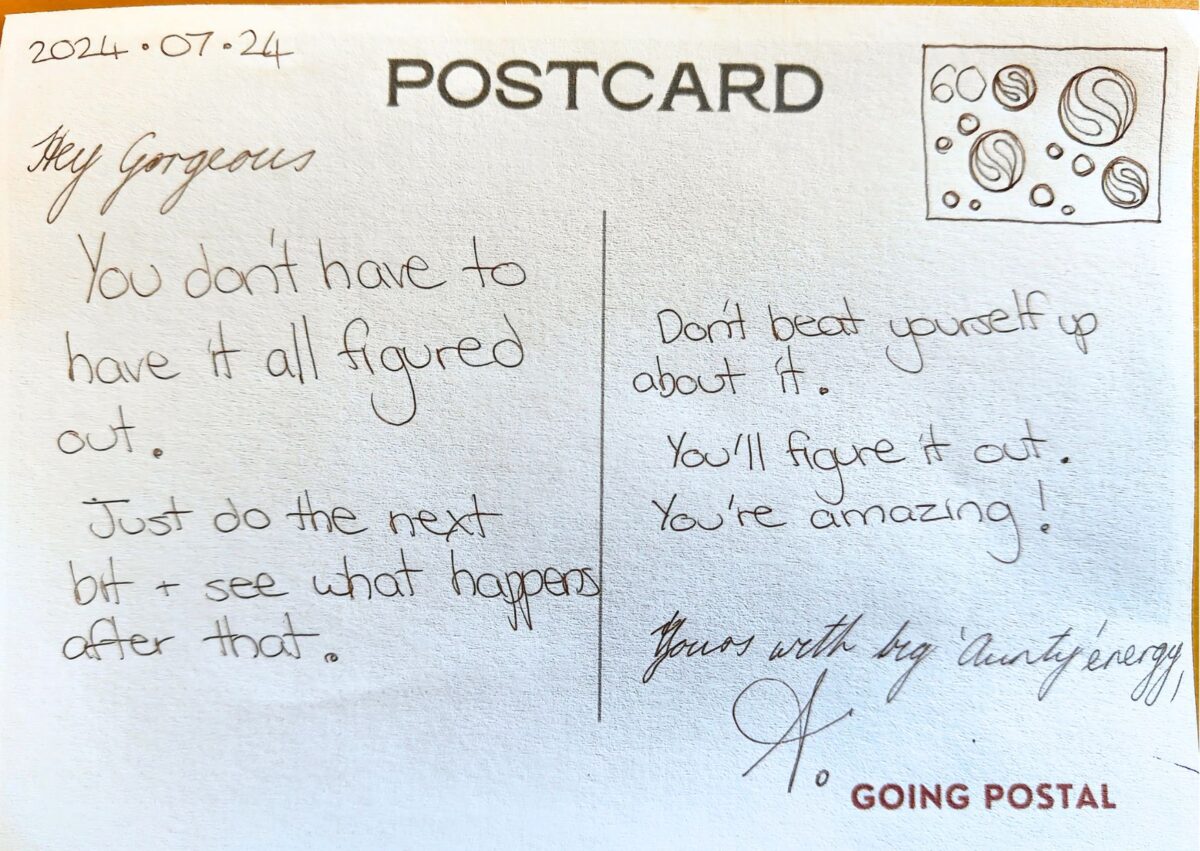 Going Postal Handwritten postcard from me to you 60 The Next Thing